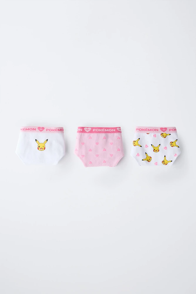 6-14 YEARS/ THREE-PACK OF PIKACHU POKÉMON ™ UNDERWEAR