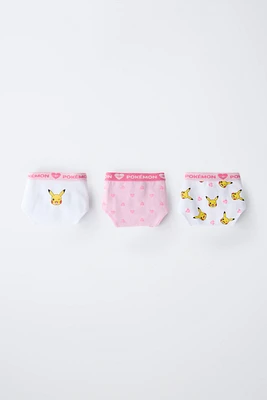 6-14 YEARS/ THREE-PACK OF PIKACHU POKÉMON ™ UNDERWEAR
