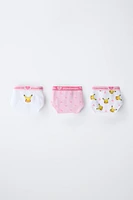 6-14 YEARS/ THREE-PACK OF PIKACHU POKÉMON ™ UNDERWEAR