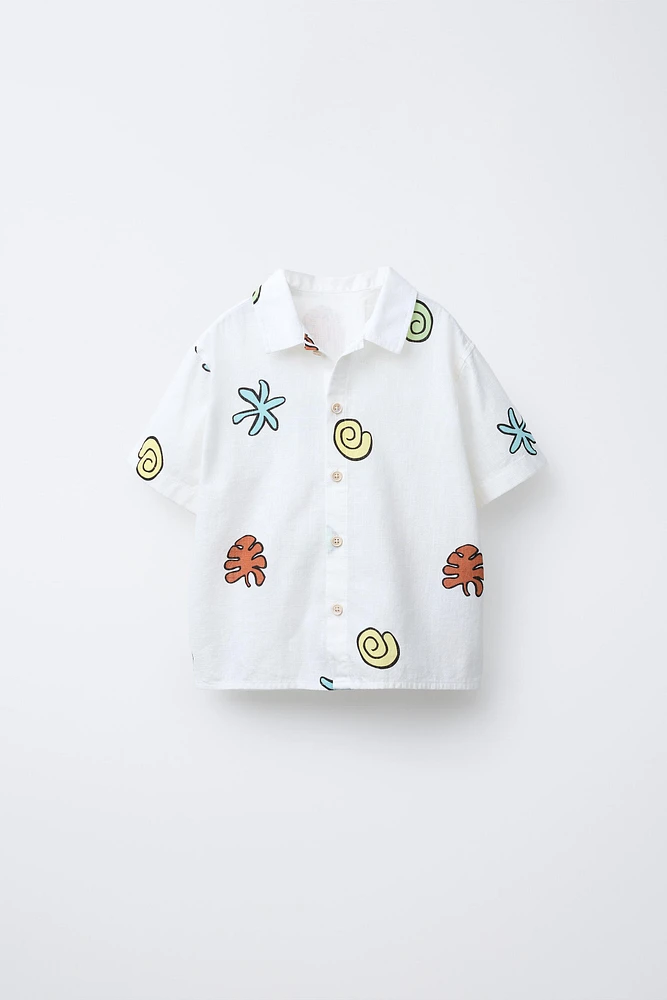 SEASHELL PRINT SHIRT
