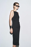ZW COLLECTION DRAPED MIDI DRESS
