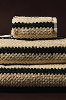 SERVIETTE DE BAIN JACQUARD GÉOMÉTRIQUE