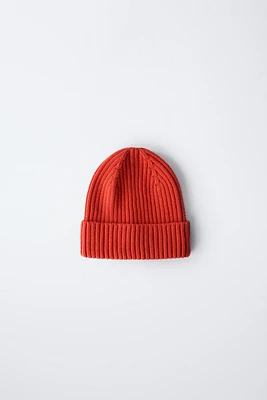 RIBBED KNIT HAT