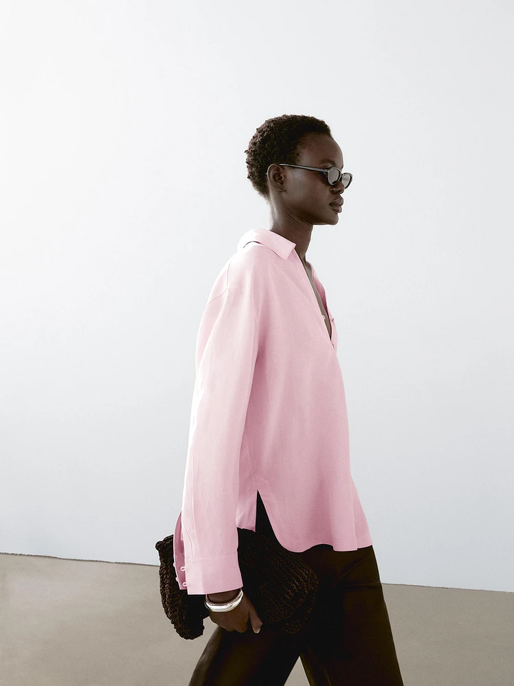 Blouse légère col polo