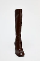 TALL SHAFT THIN HEELED BOOTS