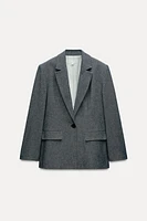 STRAIGHT CUT SHOULDER PAD BLAZER