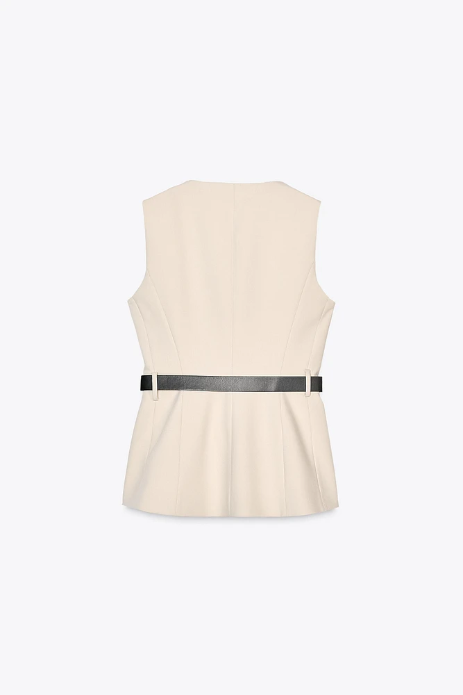 GILET LONG CEINTURE