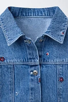 VESTE EN JEAN AVEC BRODERIES