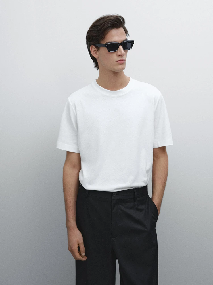 T-shirt manches courtes lin