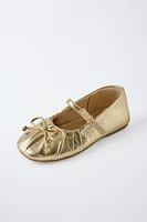 METALLIC BALLET FLATS