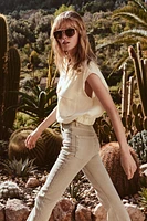 TOP AVEC LIN BAS ÉLASTIQUE
