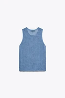 100% COTTON KNIT TOP