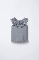 CROCHET COLLAR T-SHIRT