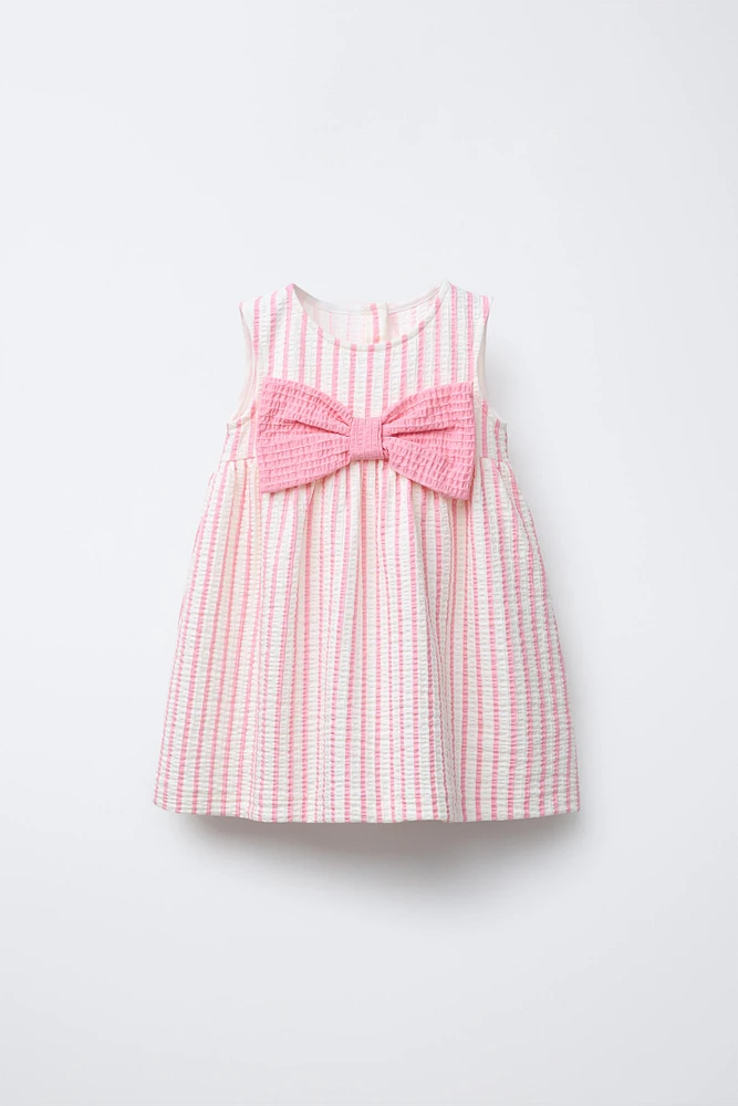 MAXI BOW PRINT DRESS