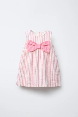 MAXI BOW PRINT DRESS