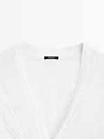 Textured shirt with knot detail
