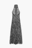 ROBE HALTER À POIS