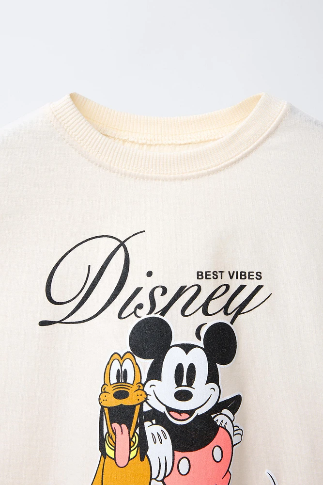 T-SHIRT IMPRIMÉ MICKEY MOUSE ET PLUTO © DISNEY