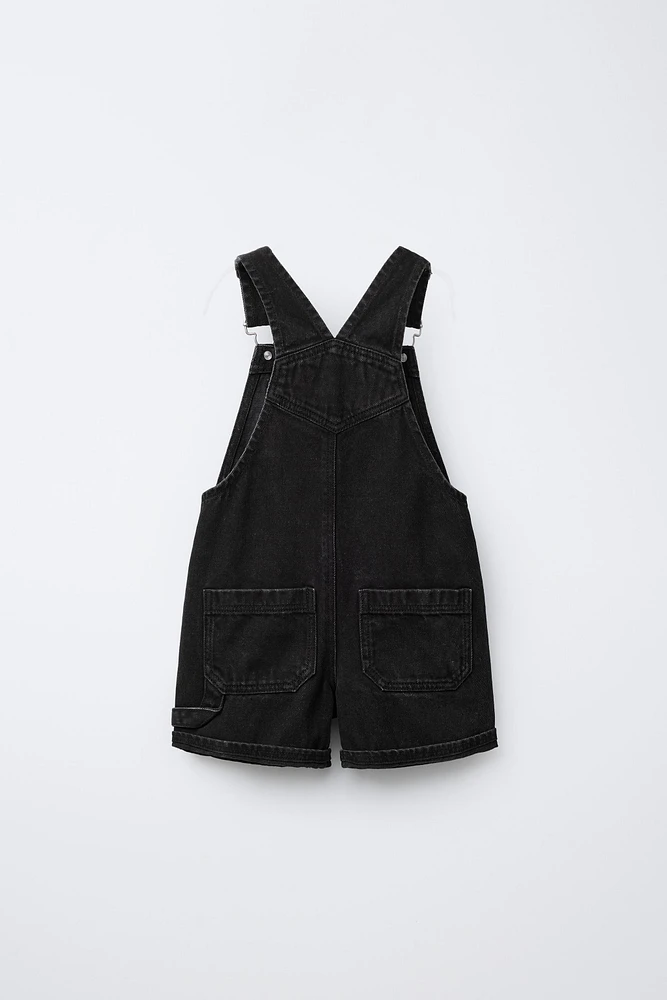 SHORT DENIM OVERALLS