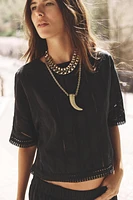 BLOUSE BRODÉE ET PERFORÉE