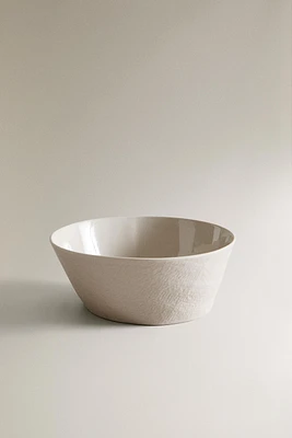 TEXTURED STONEWARE BOWL