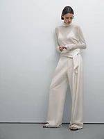 Cropped flowing knit sweater - Studio