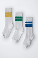 THREE-PACK OF STRIPED SOCKS