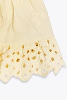 EMBROIDERED POPLIN TOP