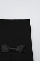 SATIN EFFECT BOW SKORT