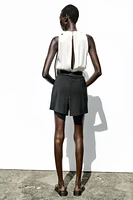 BELTED COMBINATION SHORT JUMPSUIT