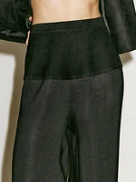 Pantalon fluide avec ceinture large en cuir - Limited Edition