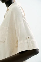 SHORT LINEN SHIRT
