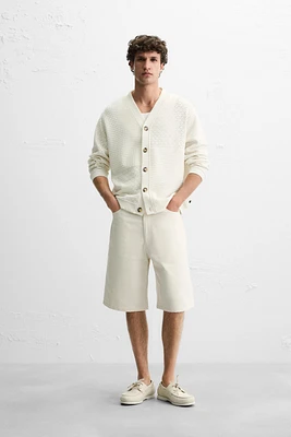 COMBINATION JACQUARD CARDIGAN