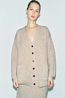 OVERSIZED 100% WOOL CARDIGAN