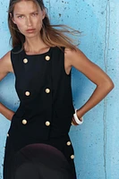 GILET CROISÉ PATTES DE BOUTONNAGE