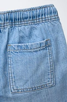 BERMUDA EN DENIM FLUIDE