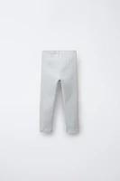LEGGING RIB BANDE DENTELLE