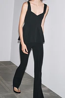 PEPLUM STRETCH TOP