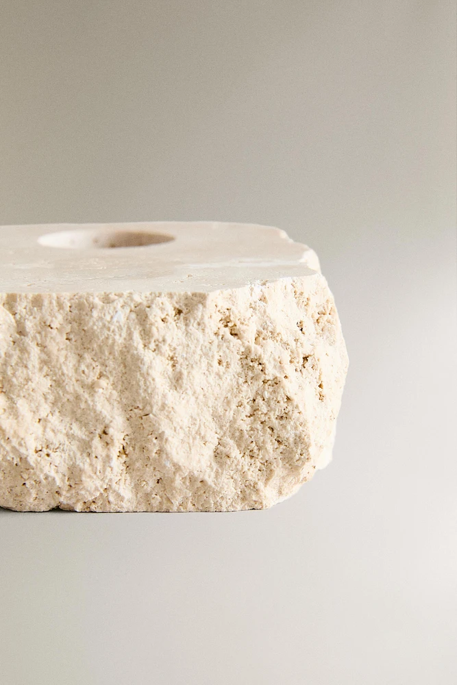 TRAVERTINE CANDLEHOLDER