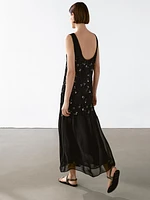 Long dress with beading