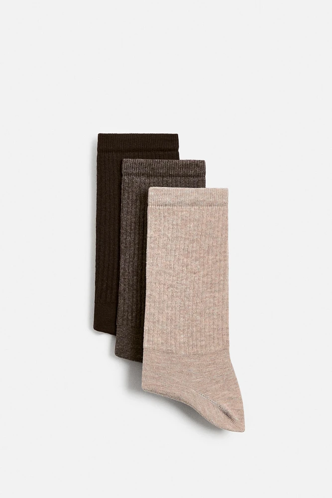 3-PACK OF RIB SOCKS