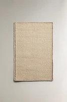 RECTANGULAR BOUCLÉ WOOL AREA RUG