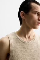 T-SHIRT EN MAILLE COTON - LIN