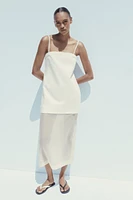 ROBE MIDI EN MATIÈRES VARIÉES ORGANZA
