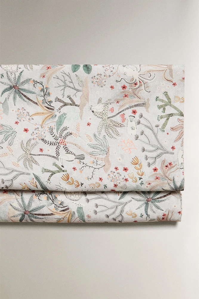 DRAP DE DESSUS ENFANT IMPRIMÉ MARIN