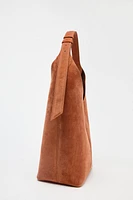 MAXI SAC SEAU EN CUIR DÉTAIL ANSE