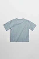 GARMENT DYE EMBROIDERED LOGO T-SHIRT