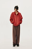 BLOUSON AVIATEUR EN MATIÈRE SYNTHÉTIQUE