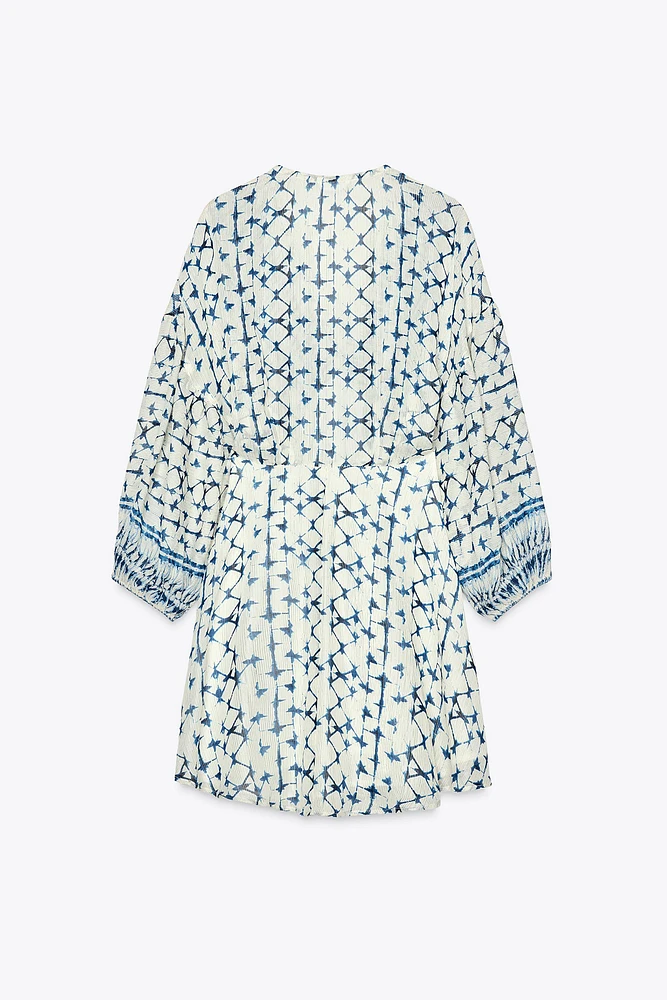 ROBE IMPRIMÉE FIL MÉTALLISÉ