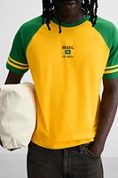 T-SHIRT COLOR BLOCK BRODÉ